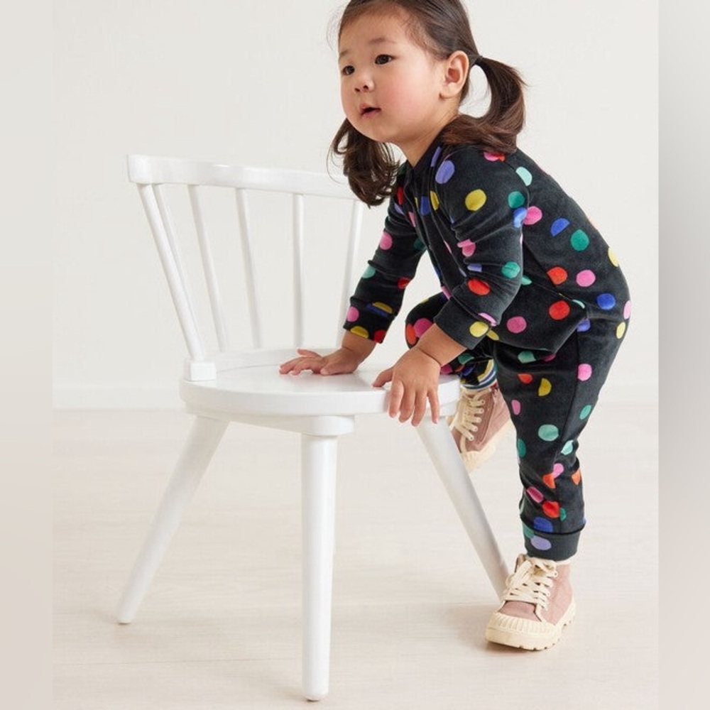 Hanna Andersson Velour Polkadot One Piece 18-24 mo